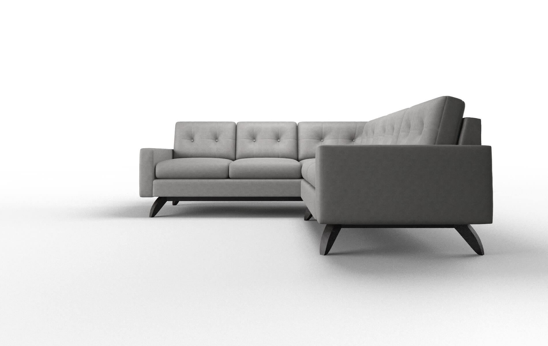 Milan Noble Smoke Sectional espresso legs 5