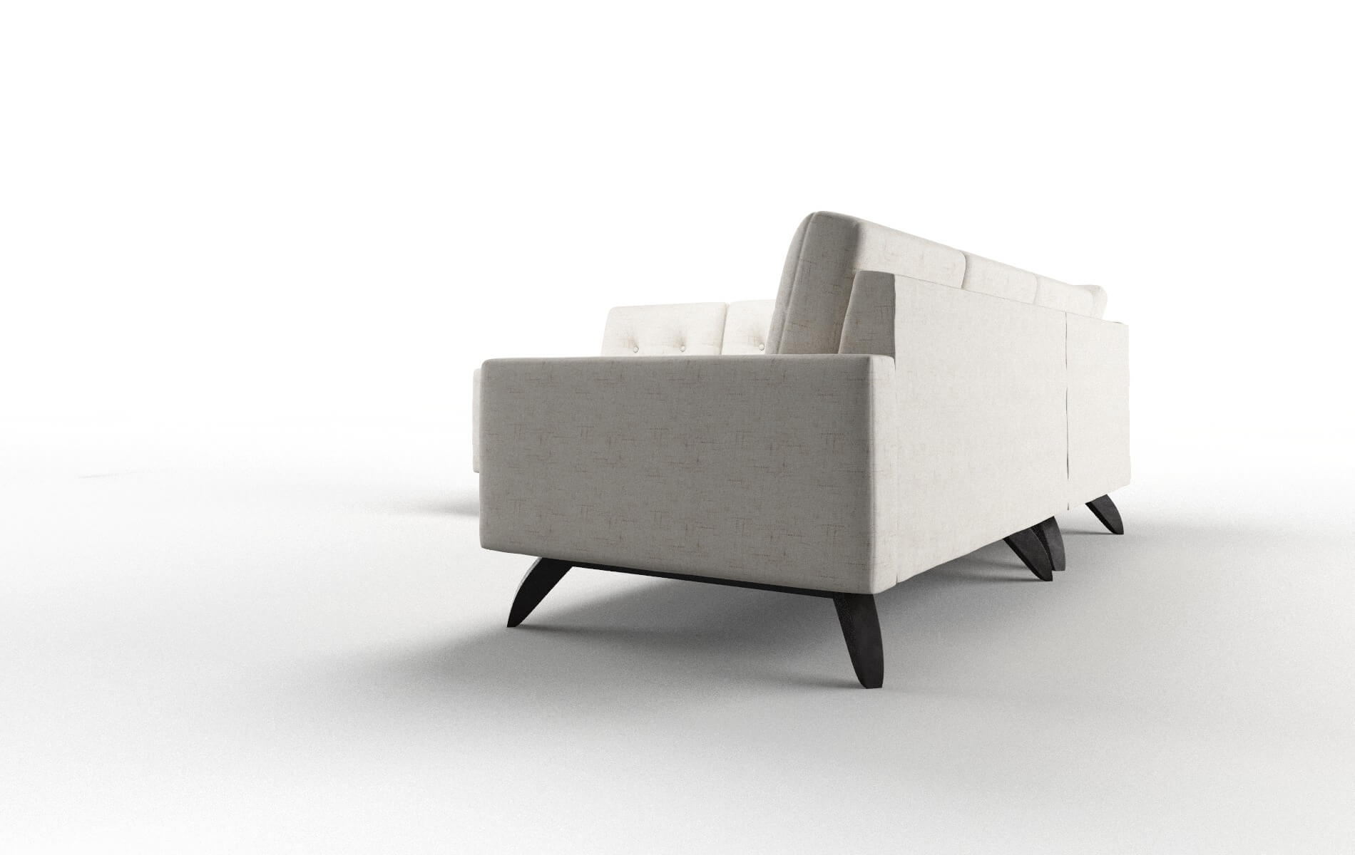 Milan Oceanside Natural Sectional espresso legs 4