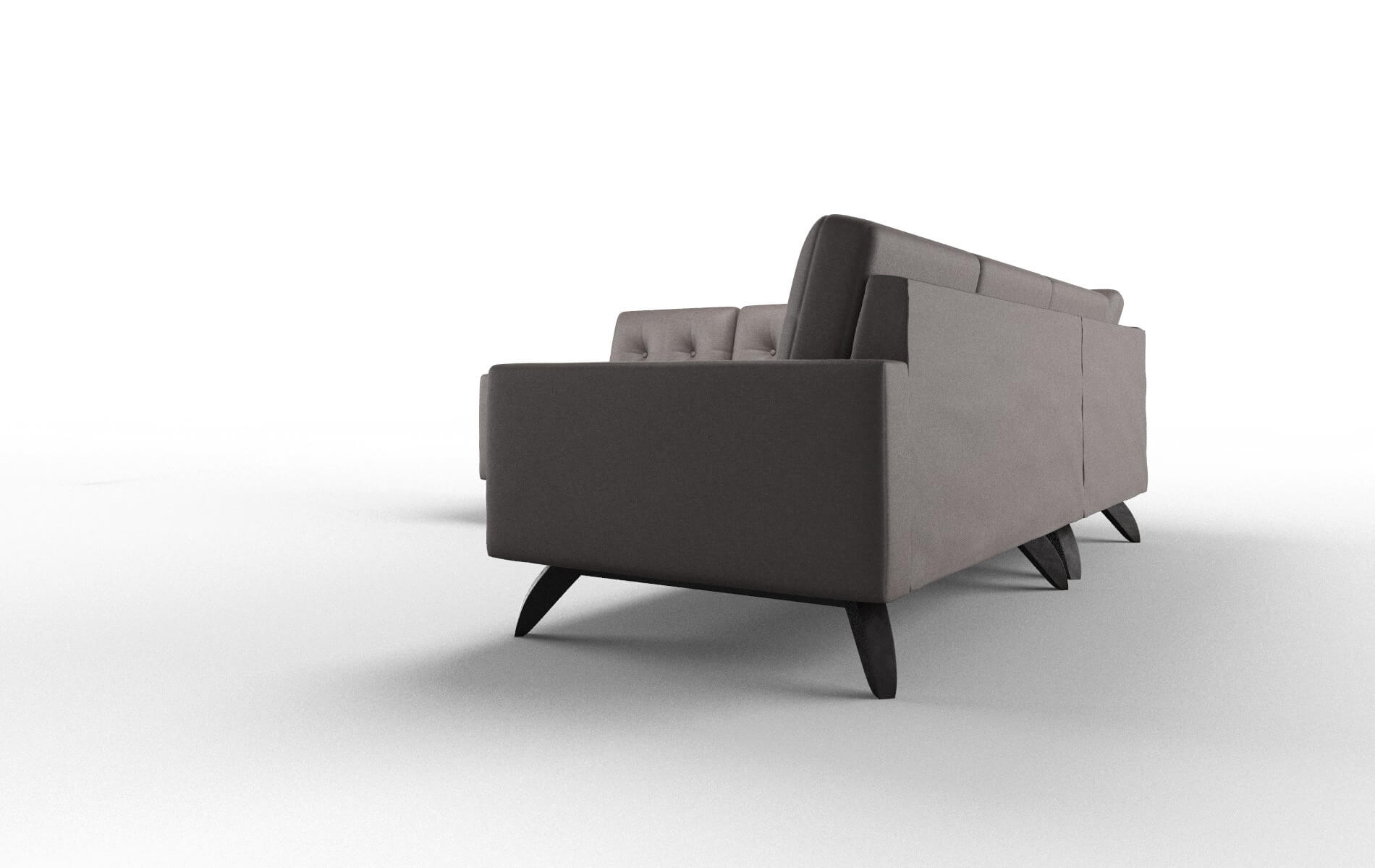 Milan Oscar Chocolate Sectional espresso legs 4