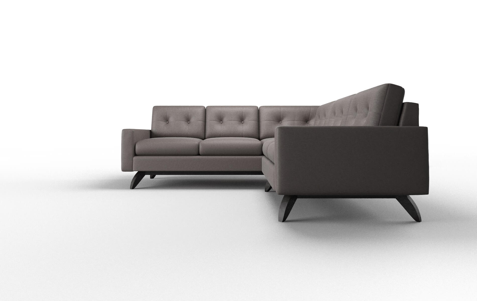 Milan Oscar Chocolate Sectional espresso legs 5