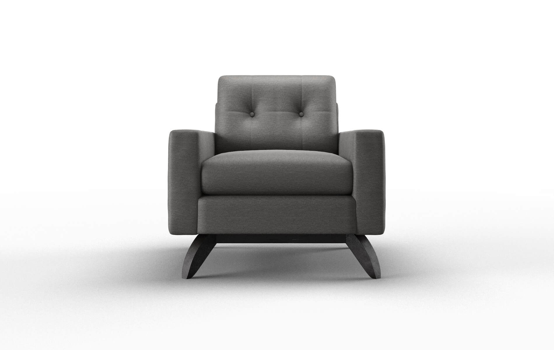 Milan Oscar Grey Chair espresso legs 1