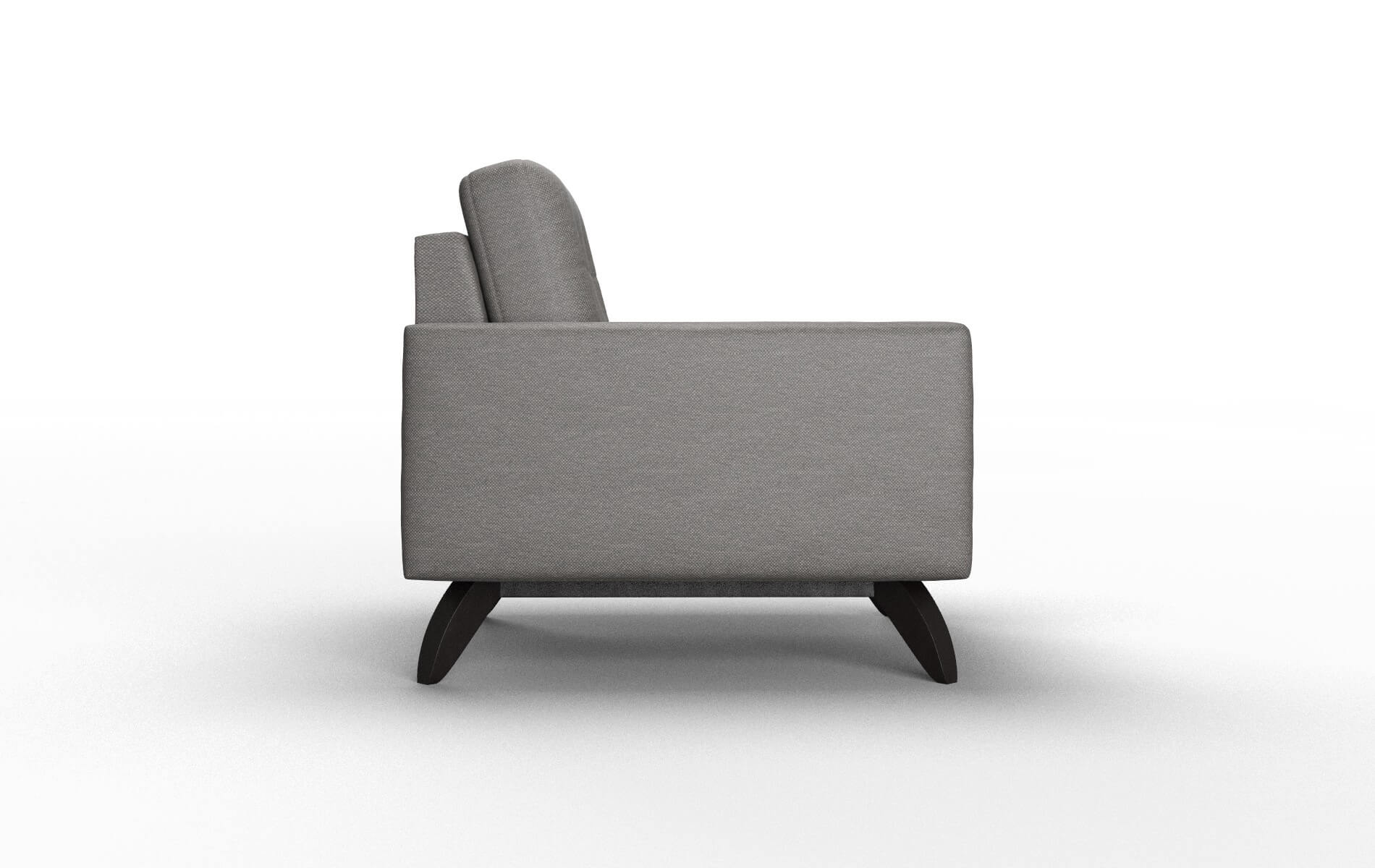 Milan Oscar Grey Chair espresso legs 3