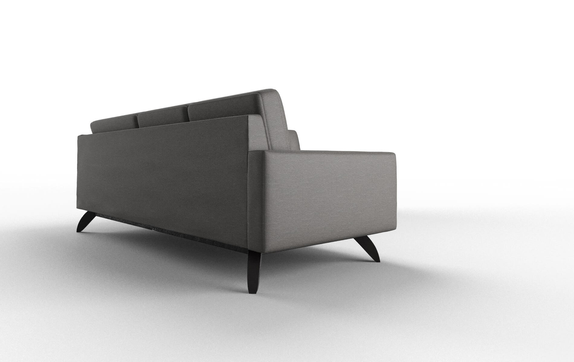 Milan Oscar Grey Sectional espresso legs 3
