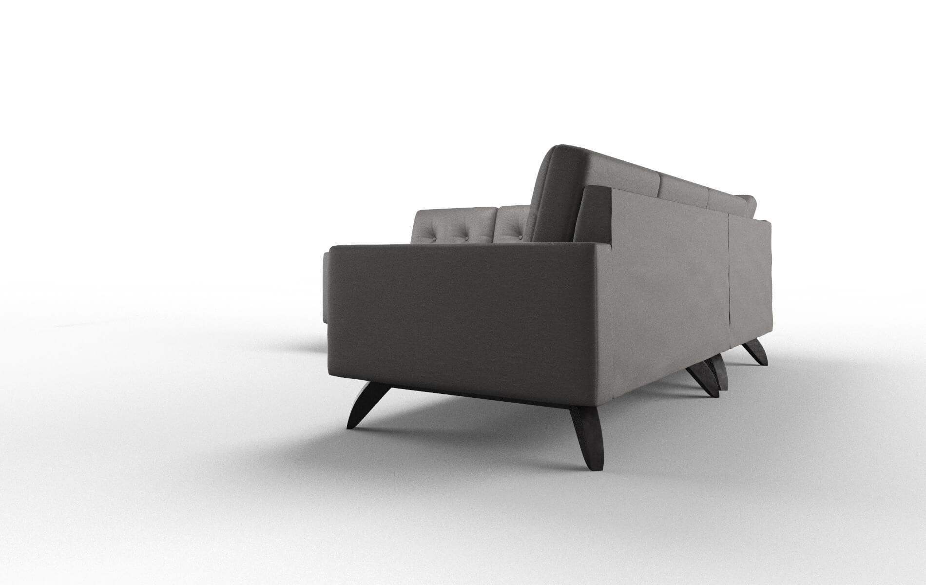 Milan Oscar Grey Sectional espresso legs 4