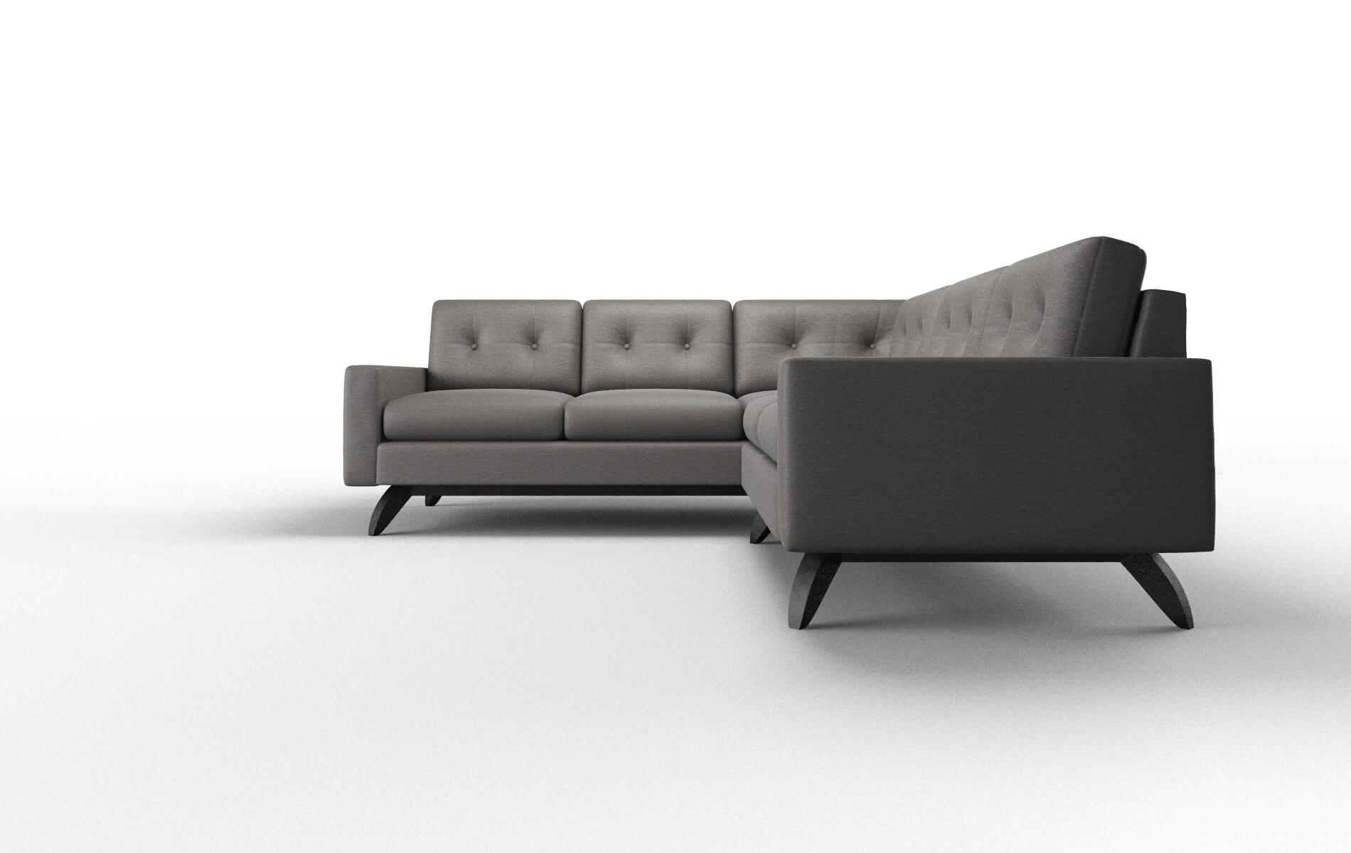 Milan Oscar Grey Sectional espresso legs 5