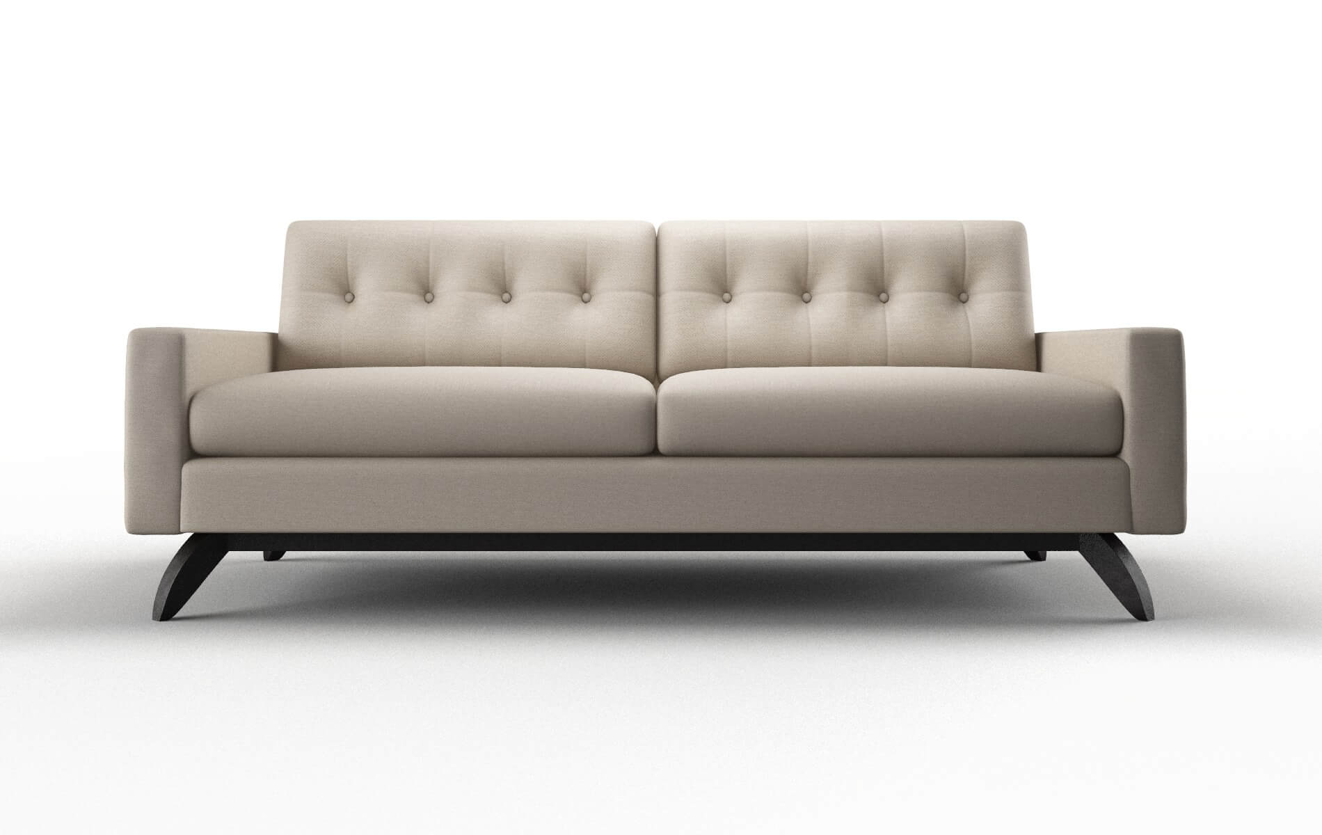 Milan Oscar Linen Sofa espresso legs 1