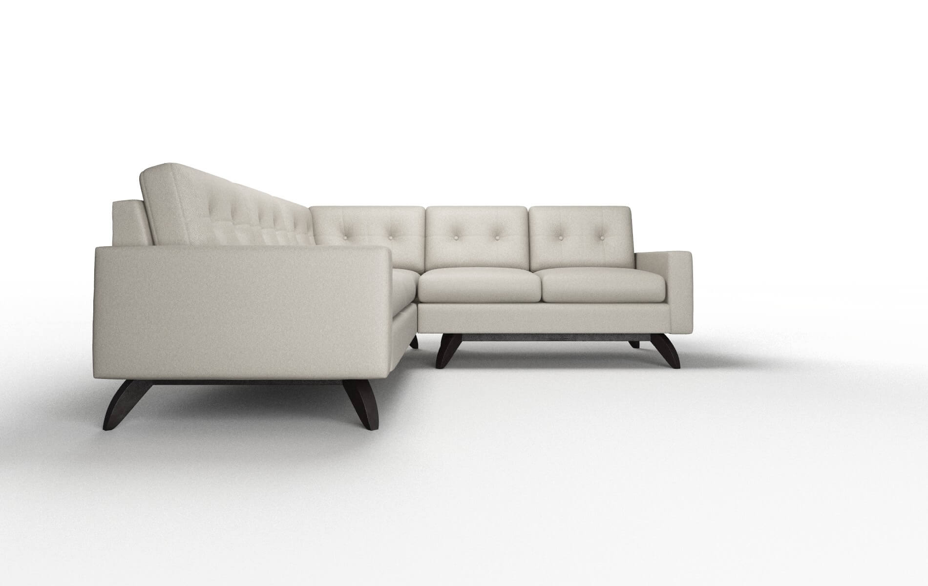 Milan Oscar Silver Sectional espresso legs 2