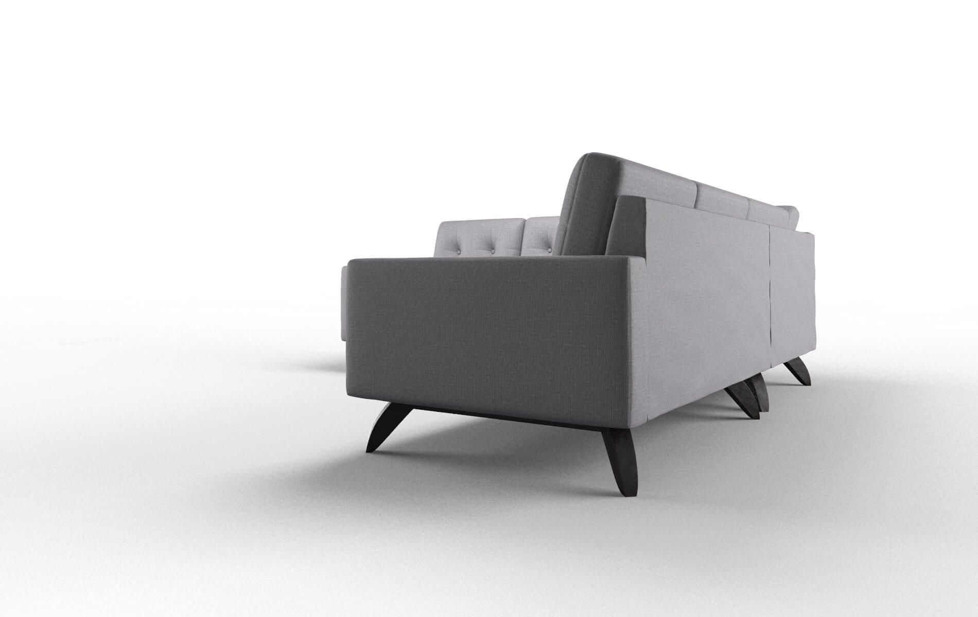 Milan Parker Ash Sectional espresso legs 4