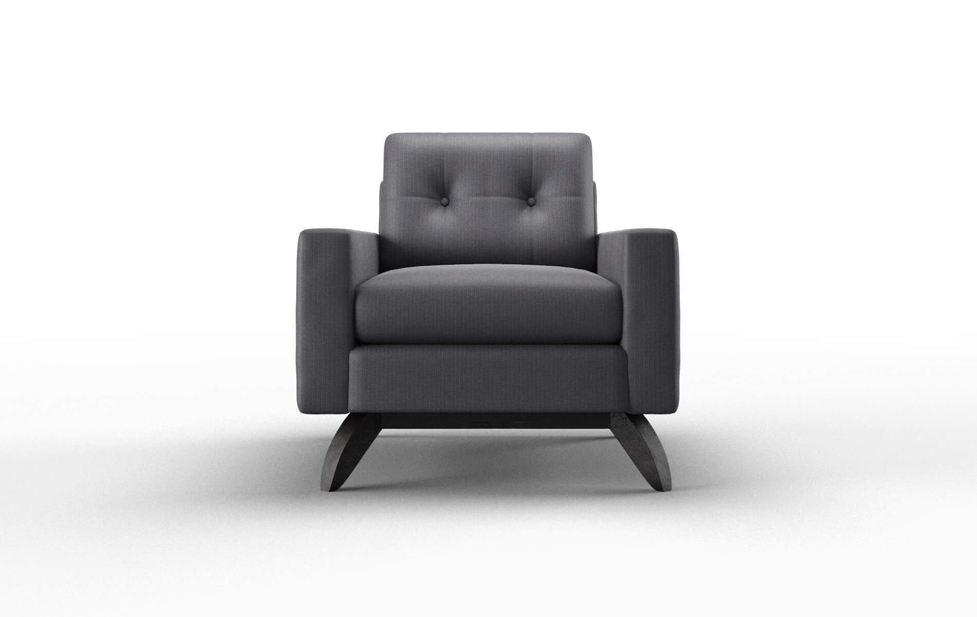 Milan Parker Charcoal Chair espresso legs 1
