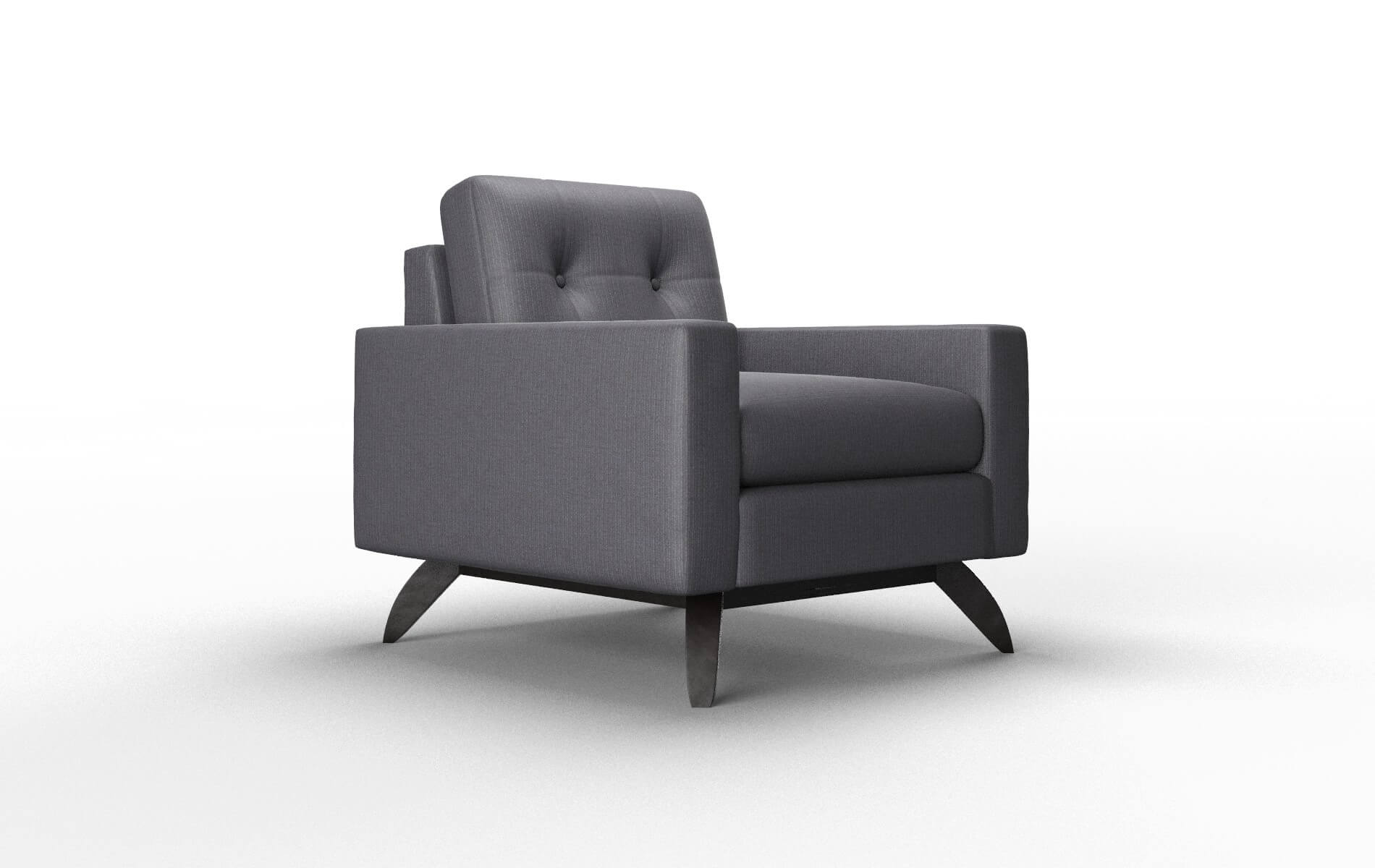 Milan Parker Charcoal Chair espresso legs 2