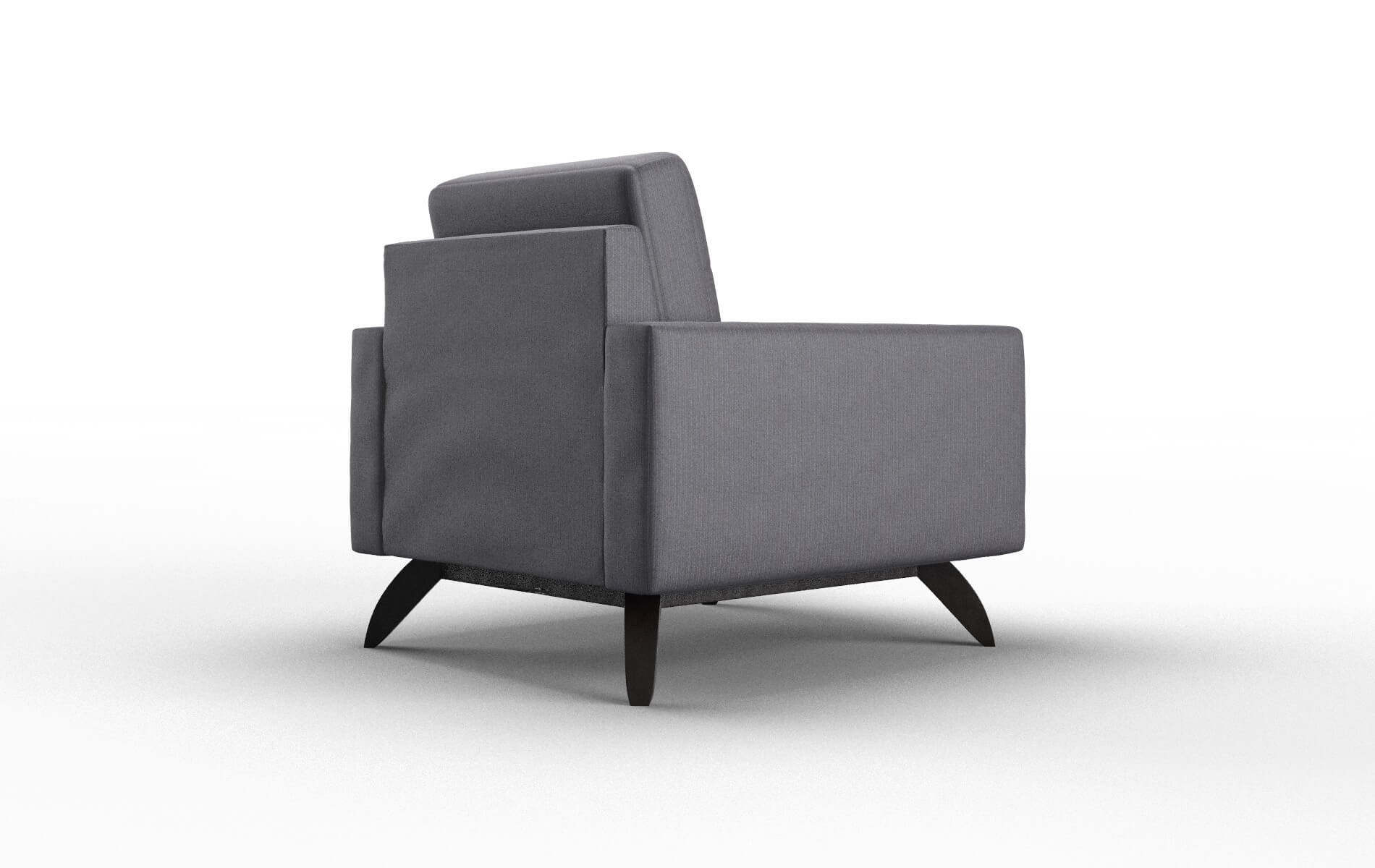 Milan Parker Charcoal Chair espresso legs 5