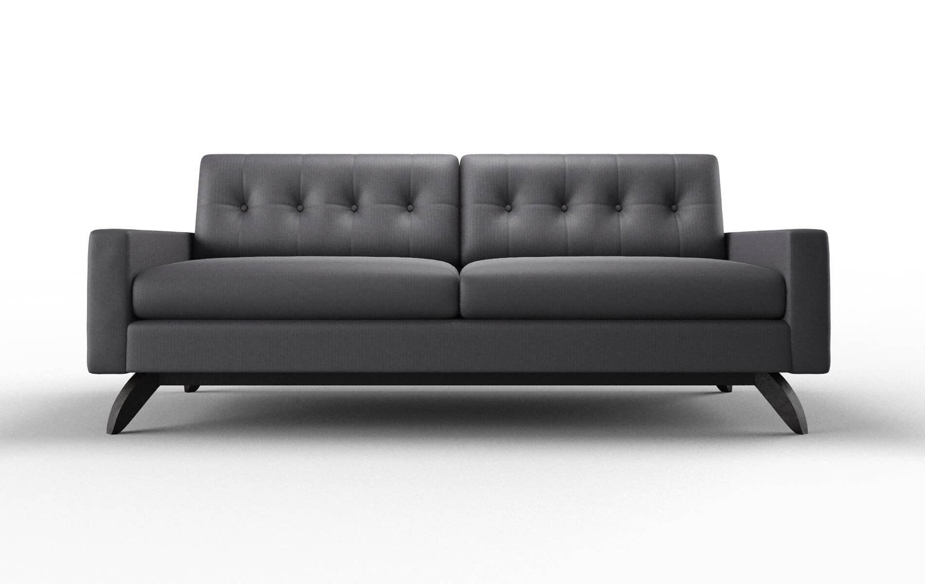 Milan Parker Charcoal Sofa espresso legs 1