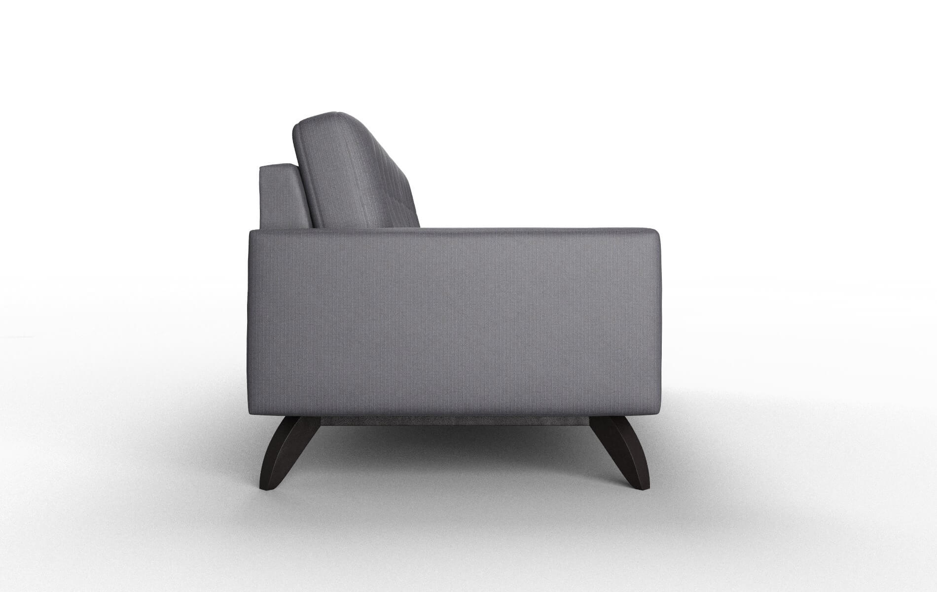 Milan Parker Charcoal Sofa espresso legs 3