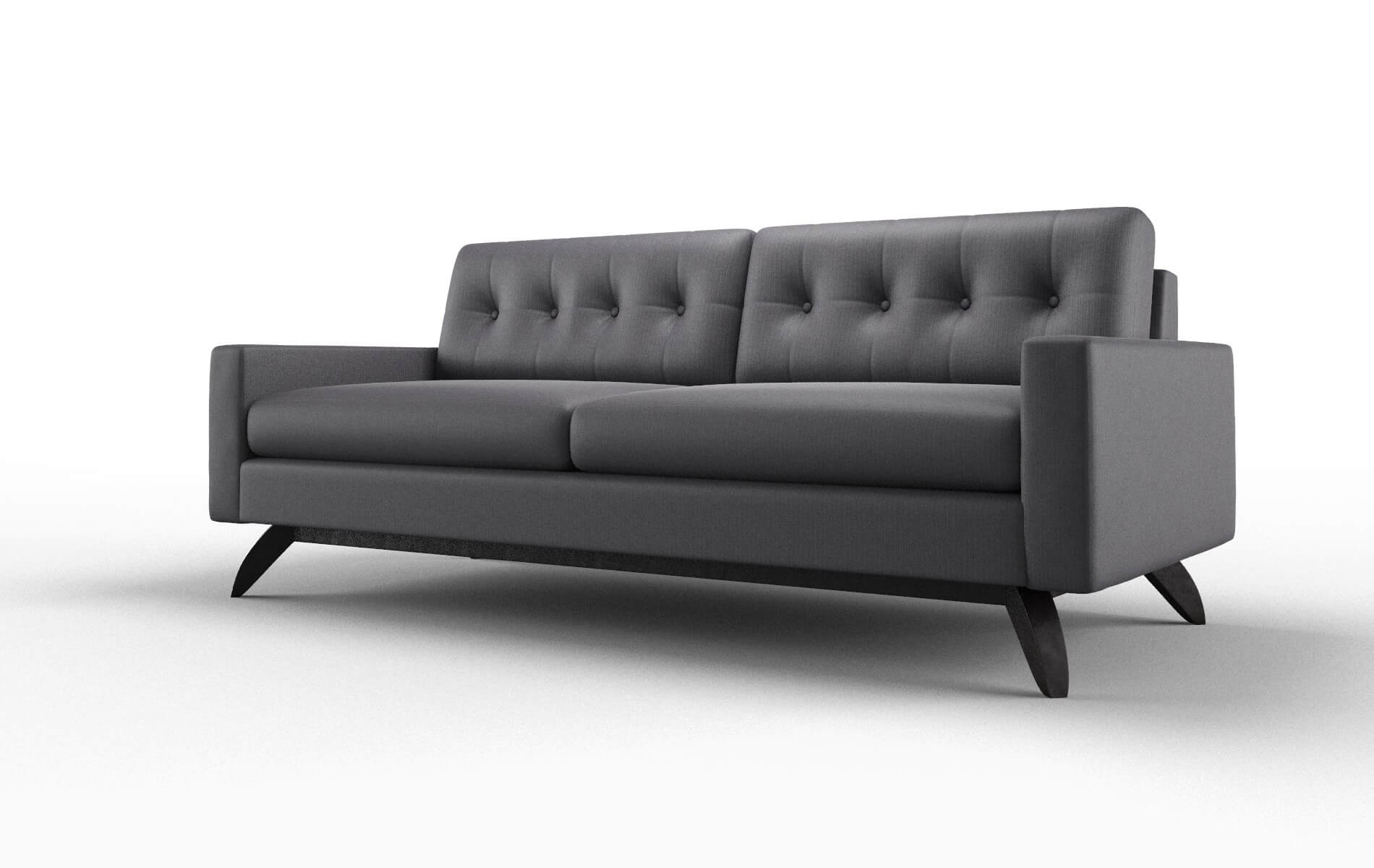 Milan Parker Charcoal Sofa espresso legs 4