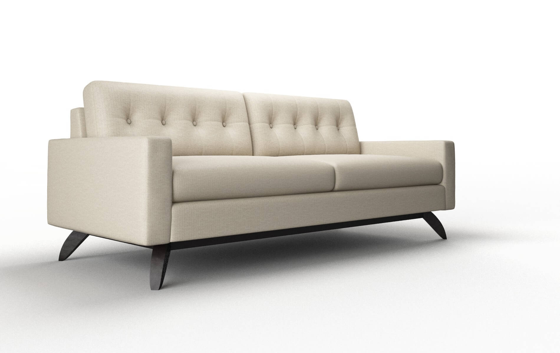 Milan Parker Linen Sofa espresso legs 2