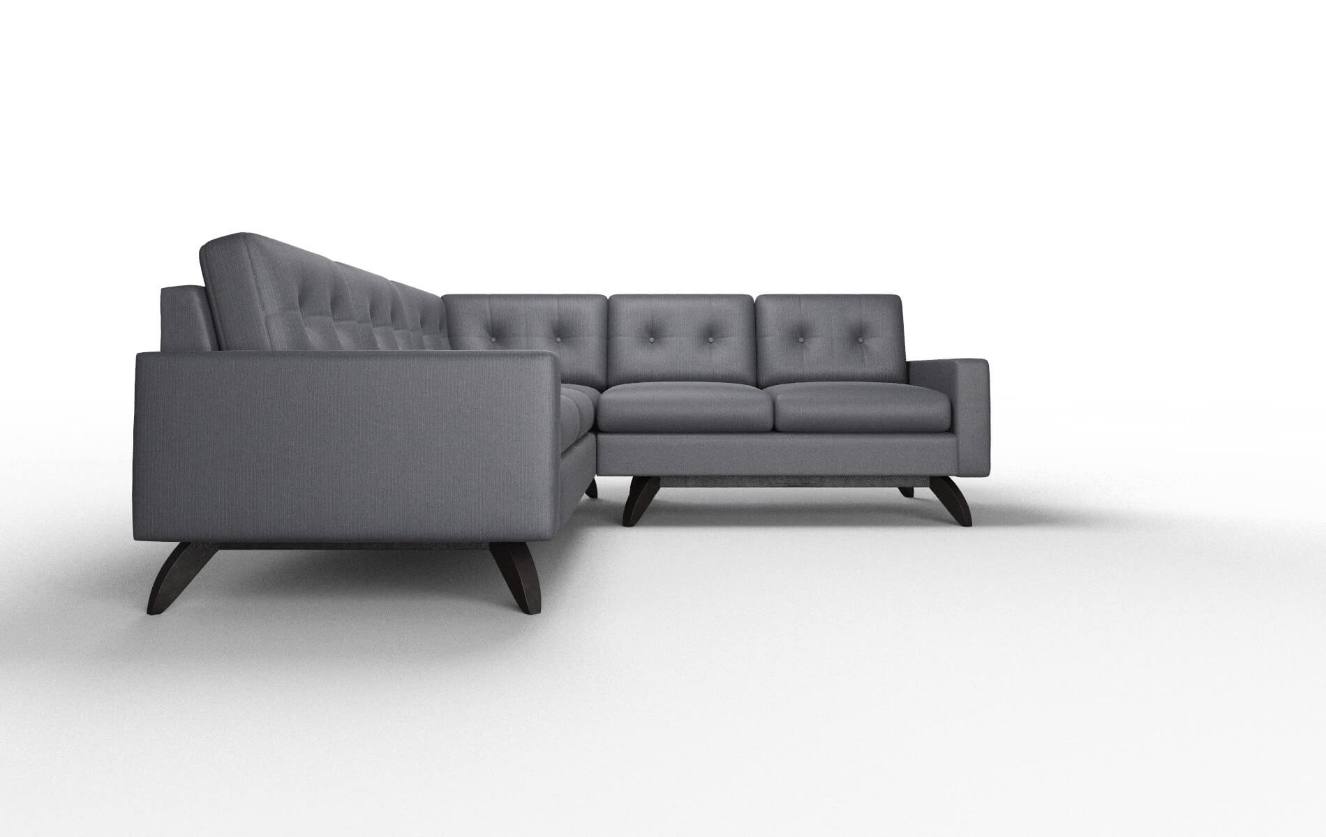 Milan Parker Midnight Sectional espresso legs 2