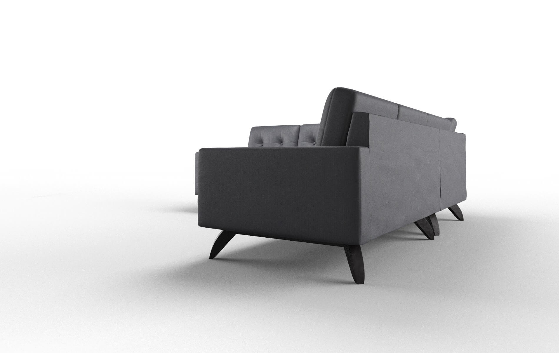 Milan Parker Midnight Sectional espresso legs 4