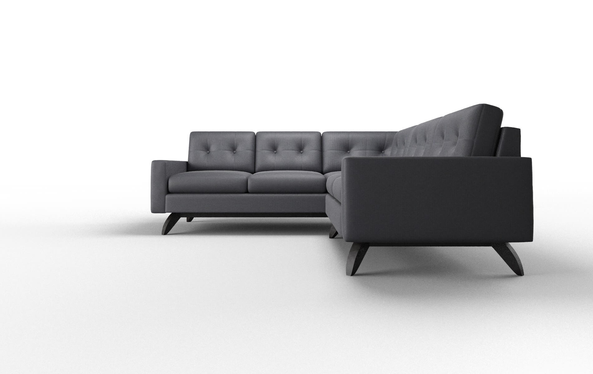 Milan Parker Midnight Sectional espresso legs 5