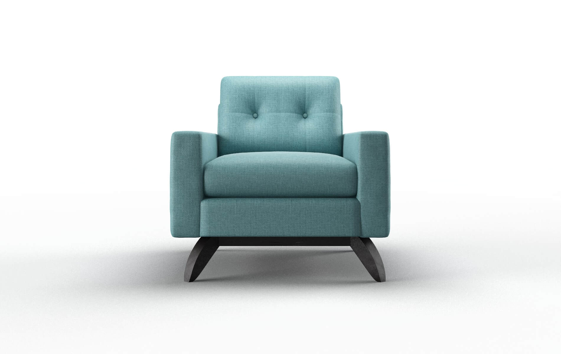 Milan Parker Turquoise Chair espresso legs 1