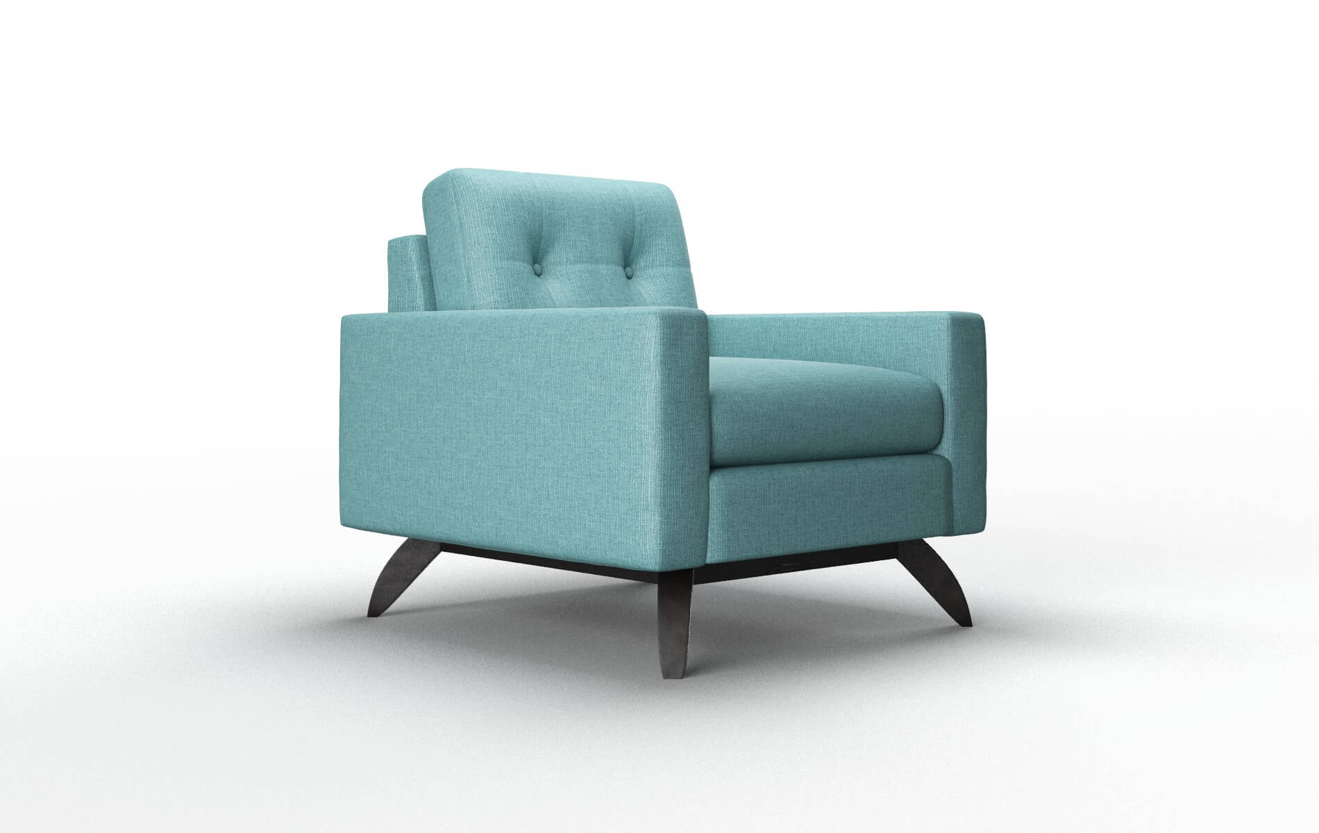 Milan Parker Turquoise Chair espresso legs 2