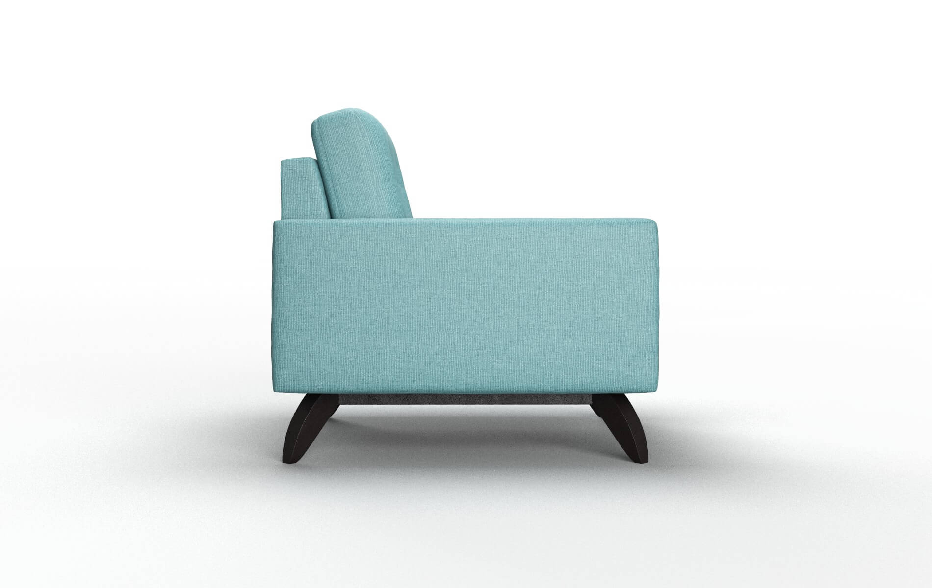 Milan Parker Turquoise Chair espresso legs 3