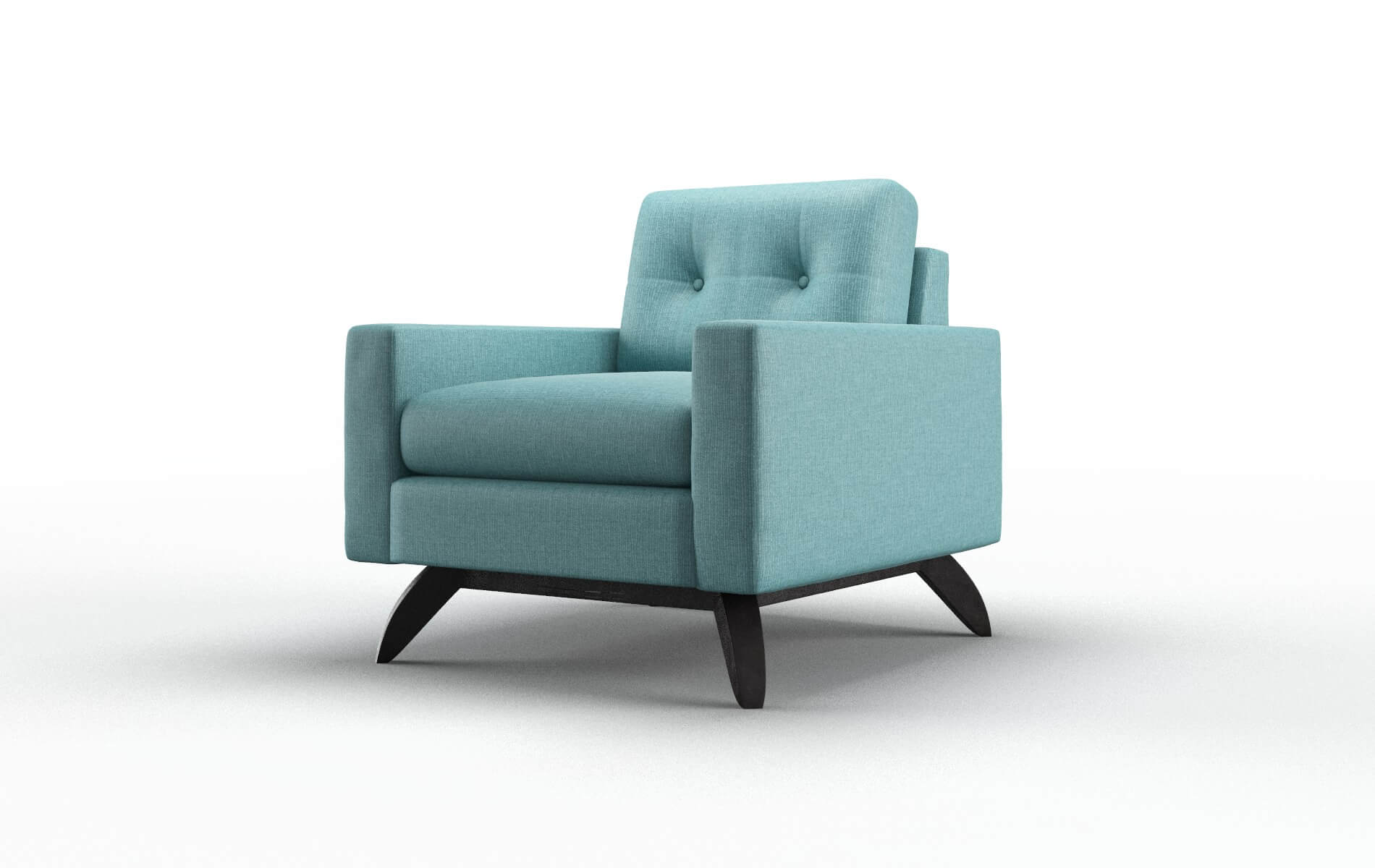 Milan Parker Turquoise Chair espresso legs 4