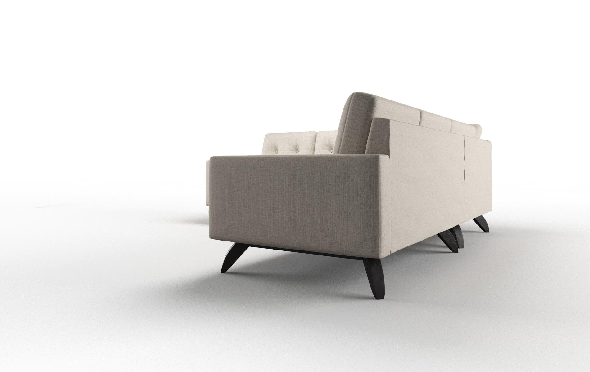 Milan Parker Wheat Sectional espresso legs 4