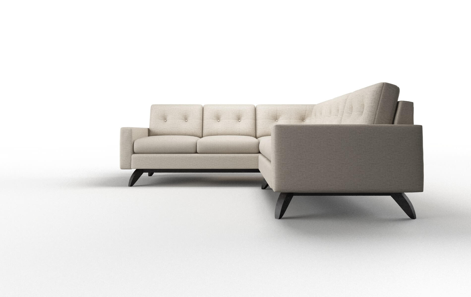 Milan Parker Wheat Sectional espresso legs 5