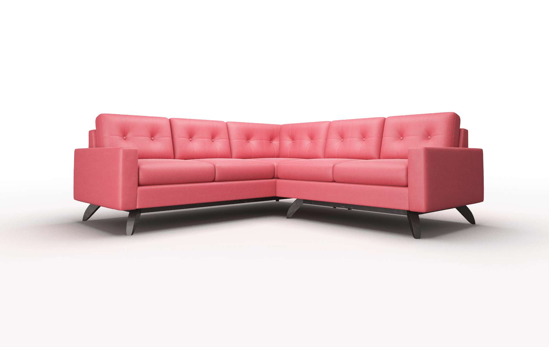 Milan Pauline Ruby Sectional espresso legs 1