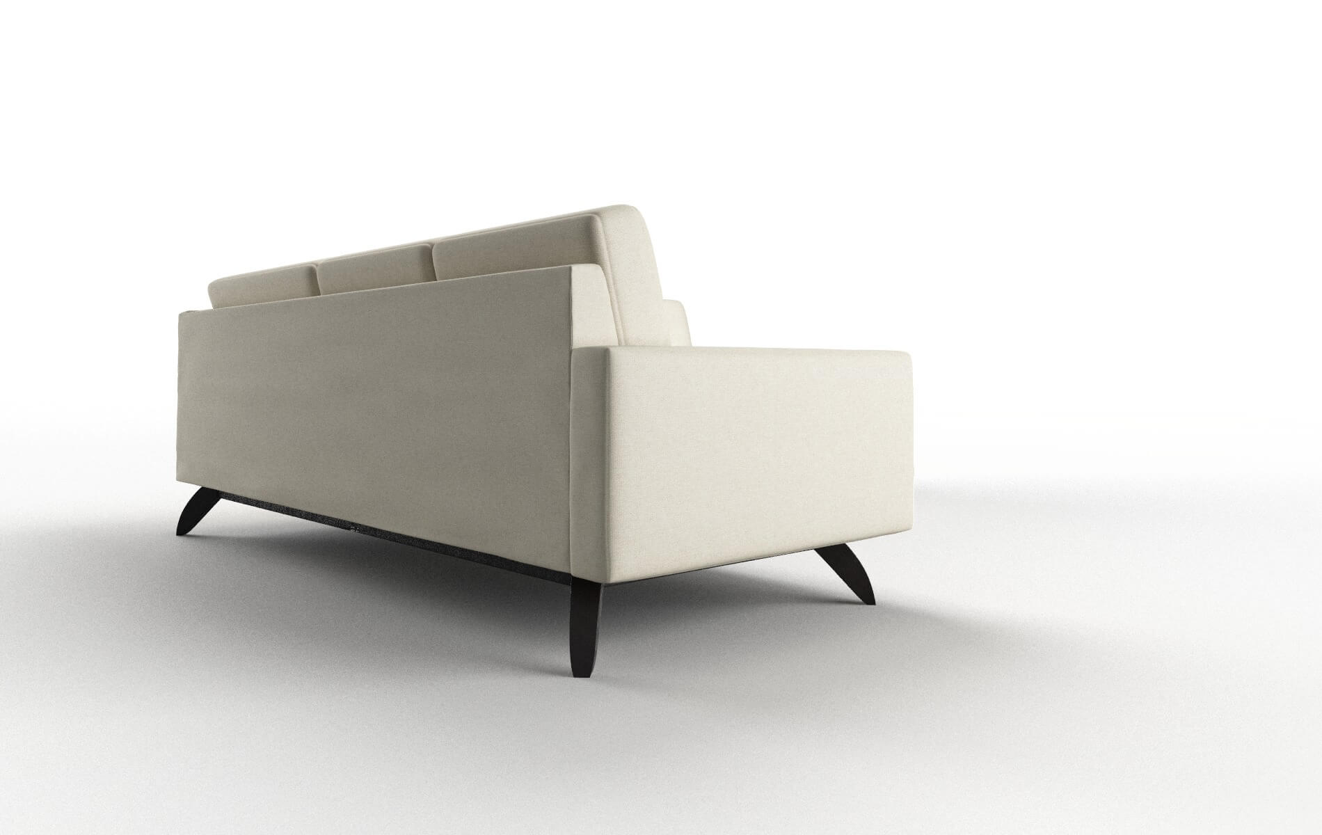 Milan Phoenix Ivory Sectional espresso legs 3