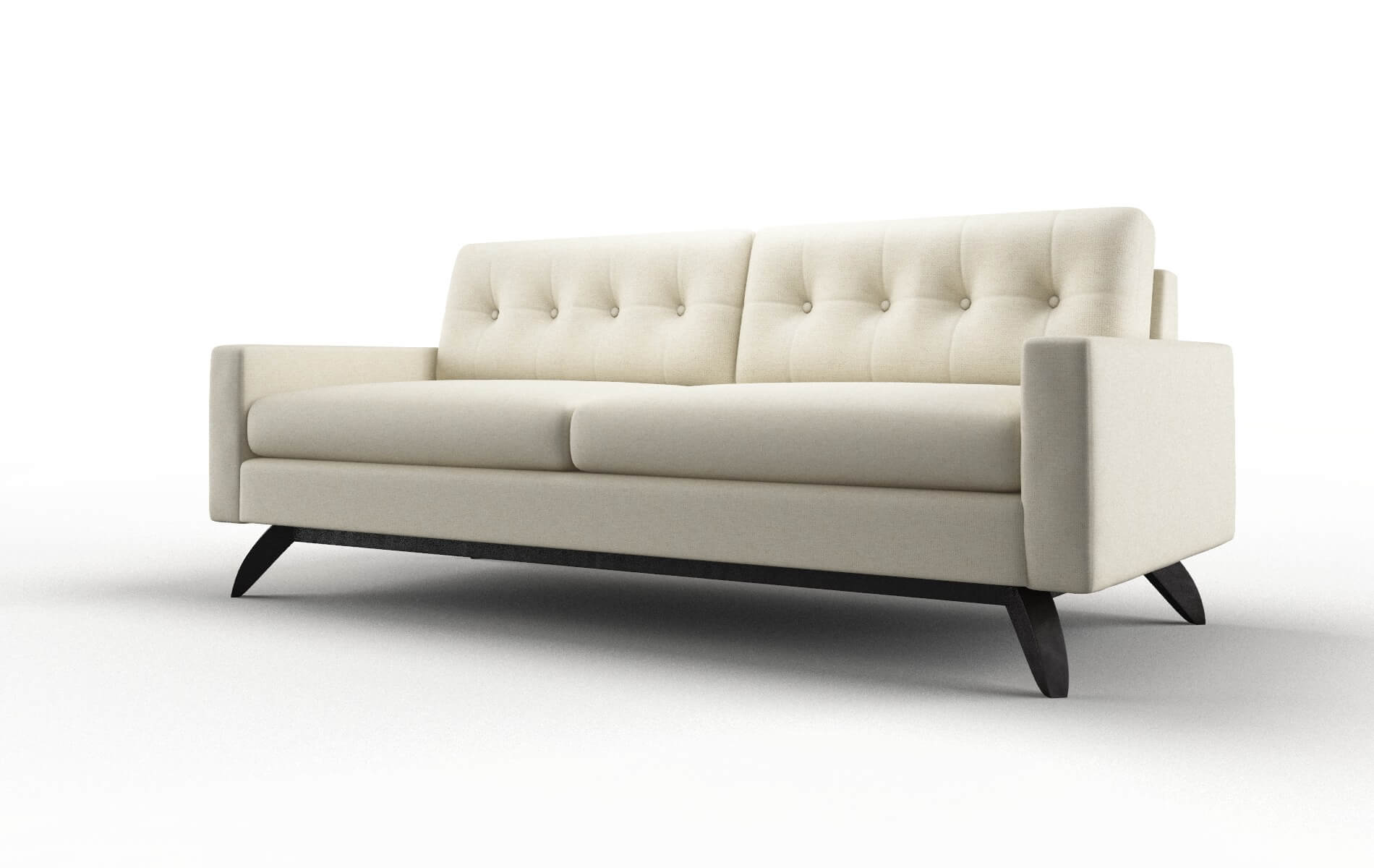 Milan Phoenix Ivory Sofa espresso legs 4