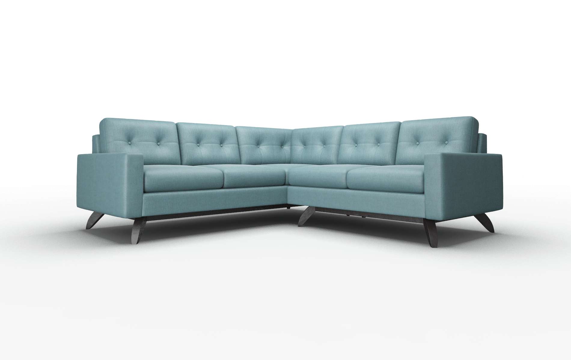 Milan Portland Lake Sectional espresso legs 1