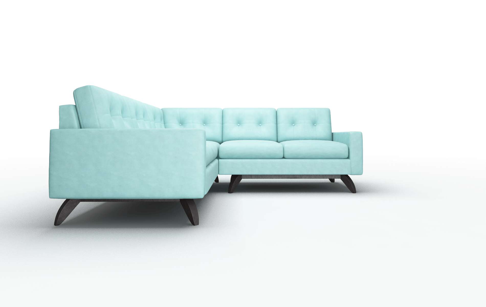 Milan Portland Mercury Sectional espresso legs 2