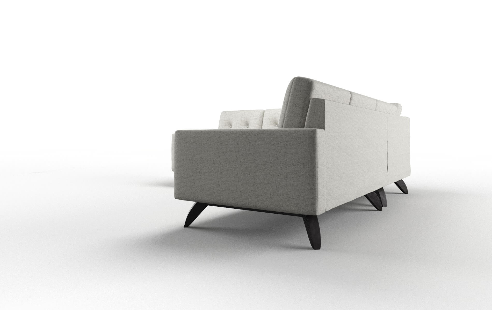 Milan Prime Gravel Sectional espresso legs 4