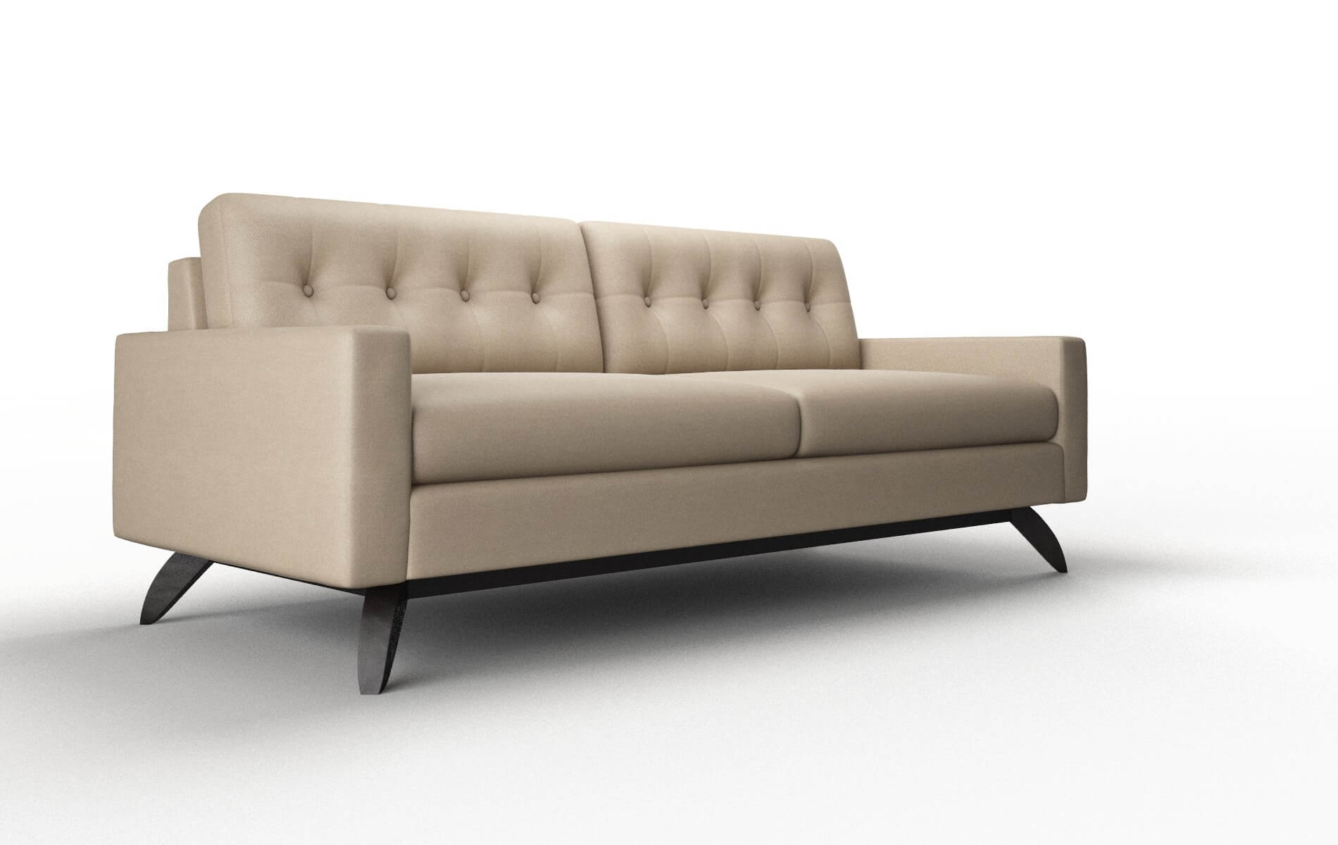 Milan Rocket Cappuccino Sofa espresso legs 2