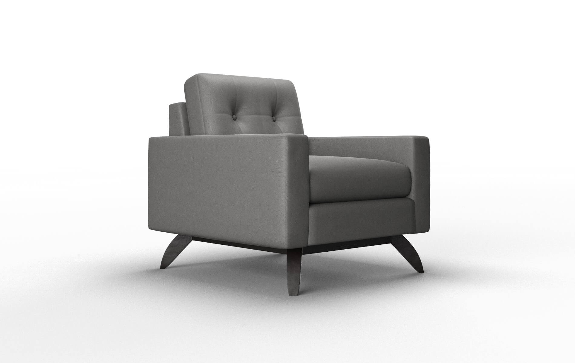 Milan Rocket Charcoal Chair espresso legs 2