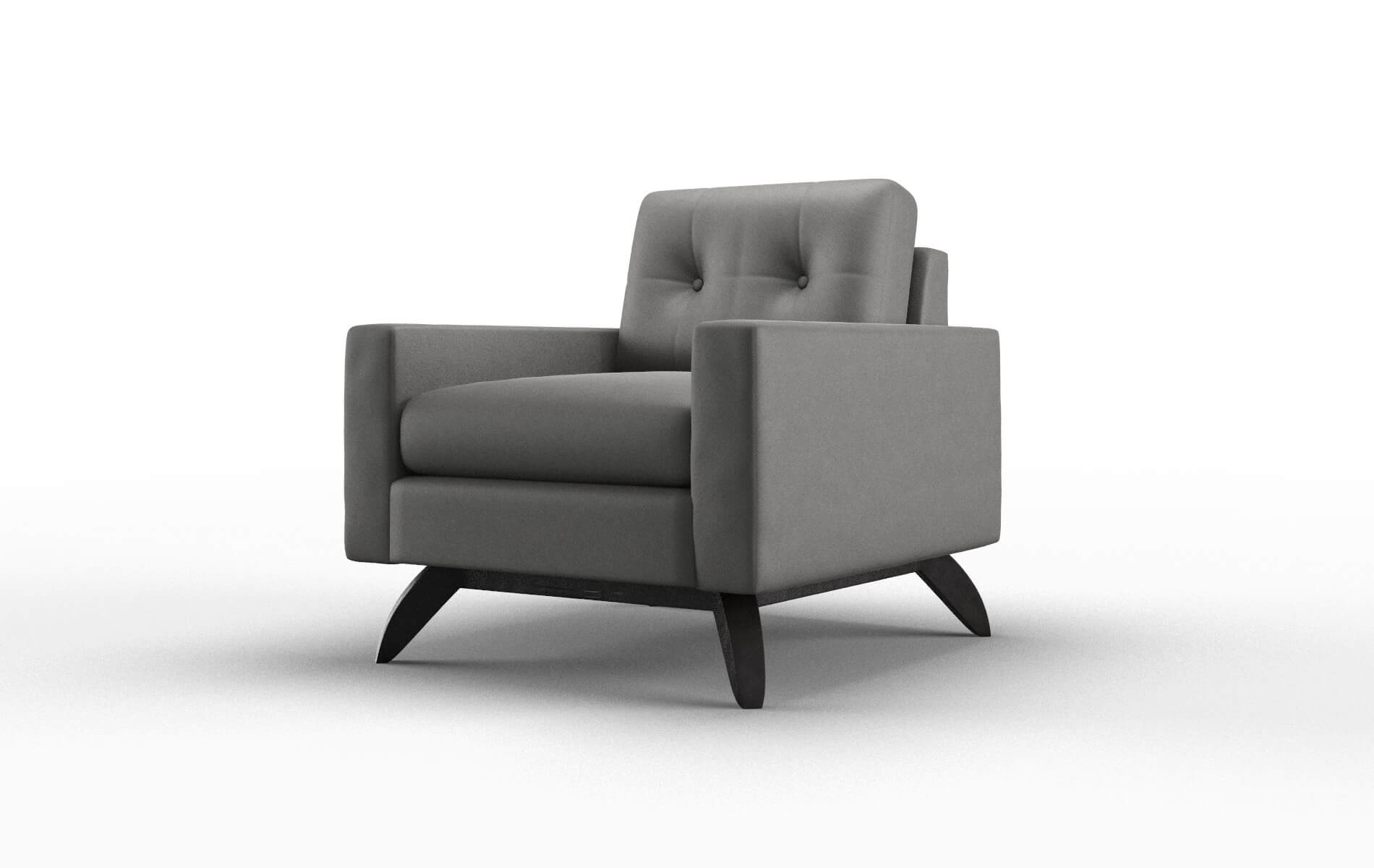 Milan Rocket Charcoal Chair espresso legs 4