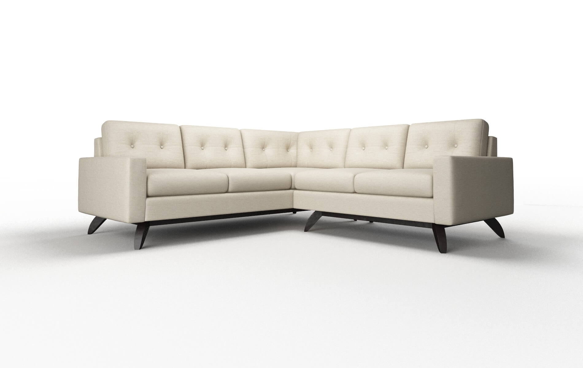 Milan Rocket Dove Sectional espresso legs 1