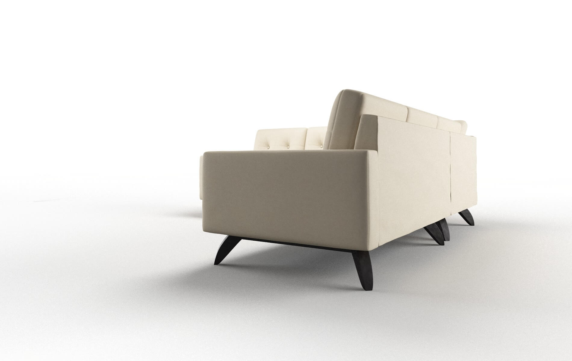 Milan Rocket Sand Sectional espresso legs 4