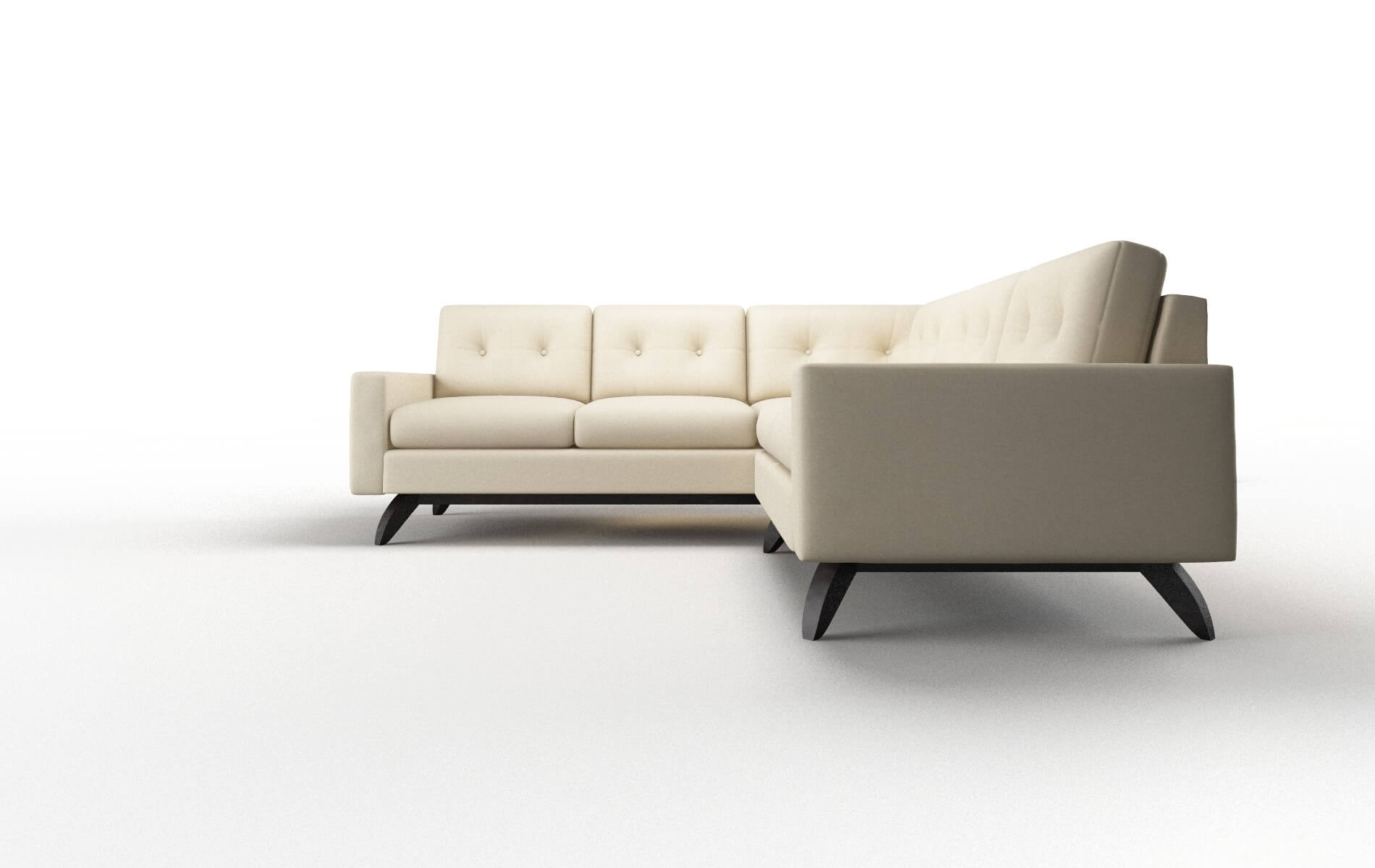Milan Rocket Sand Sectional espresso legs 5