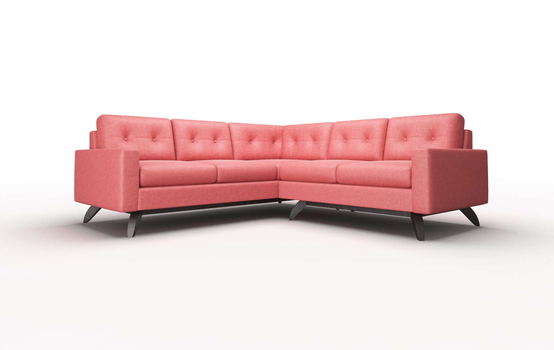 Milan Royale Berry Sectional espresso legs 1