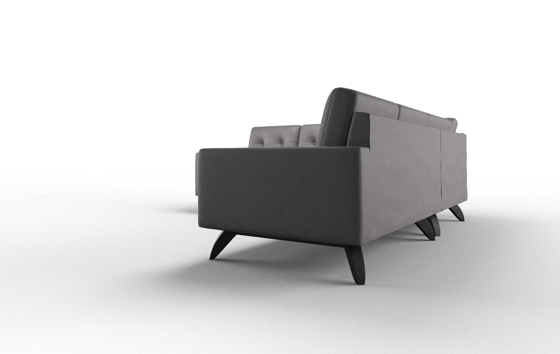 Milan Sasha Grey Sectional espresso legs 4