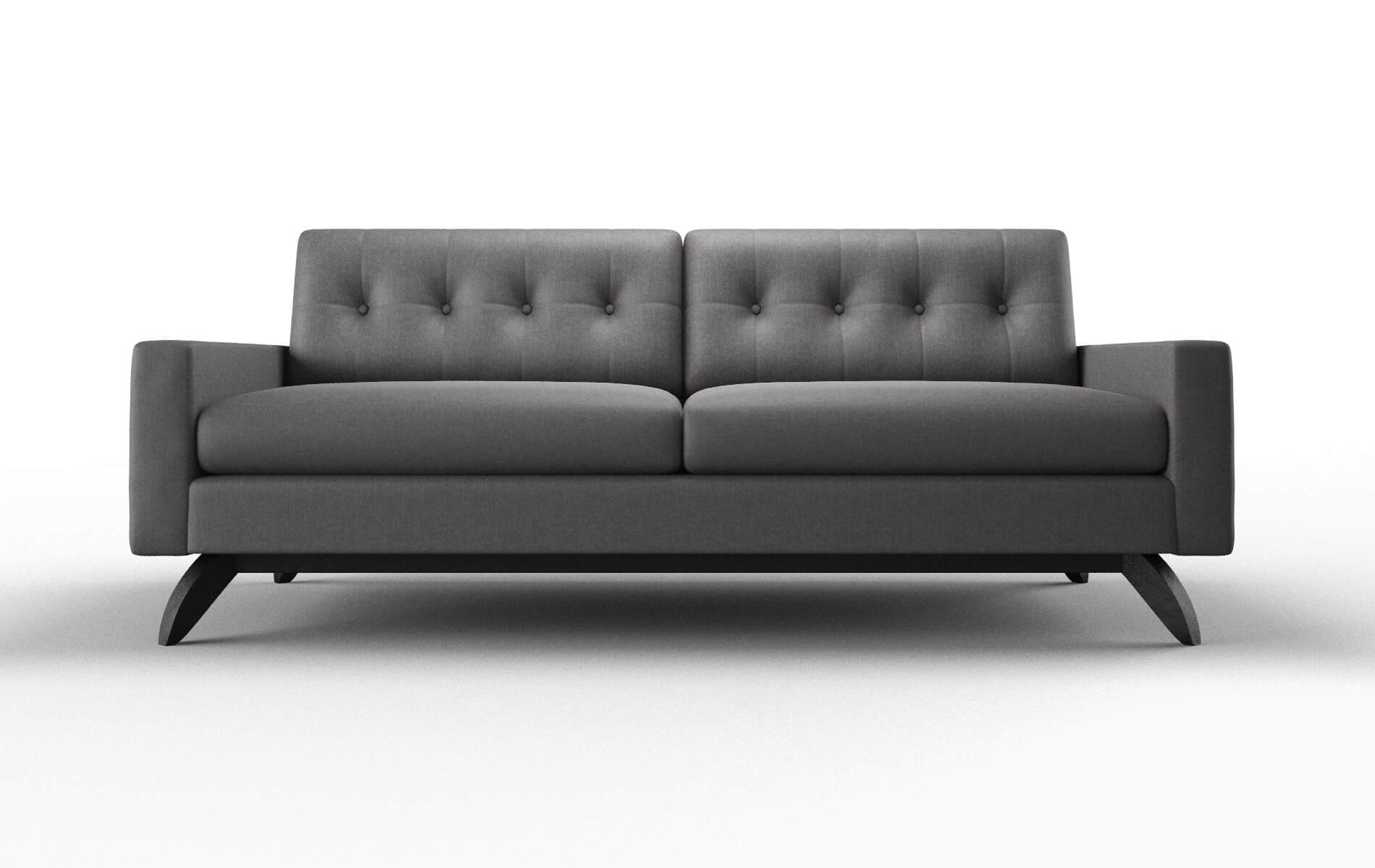 Milan Sasha Grey Sofa espresso legs 1