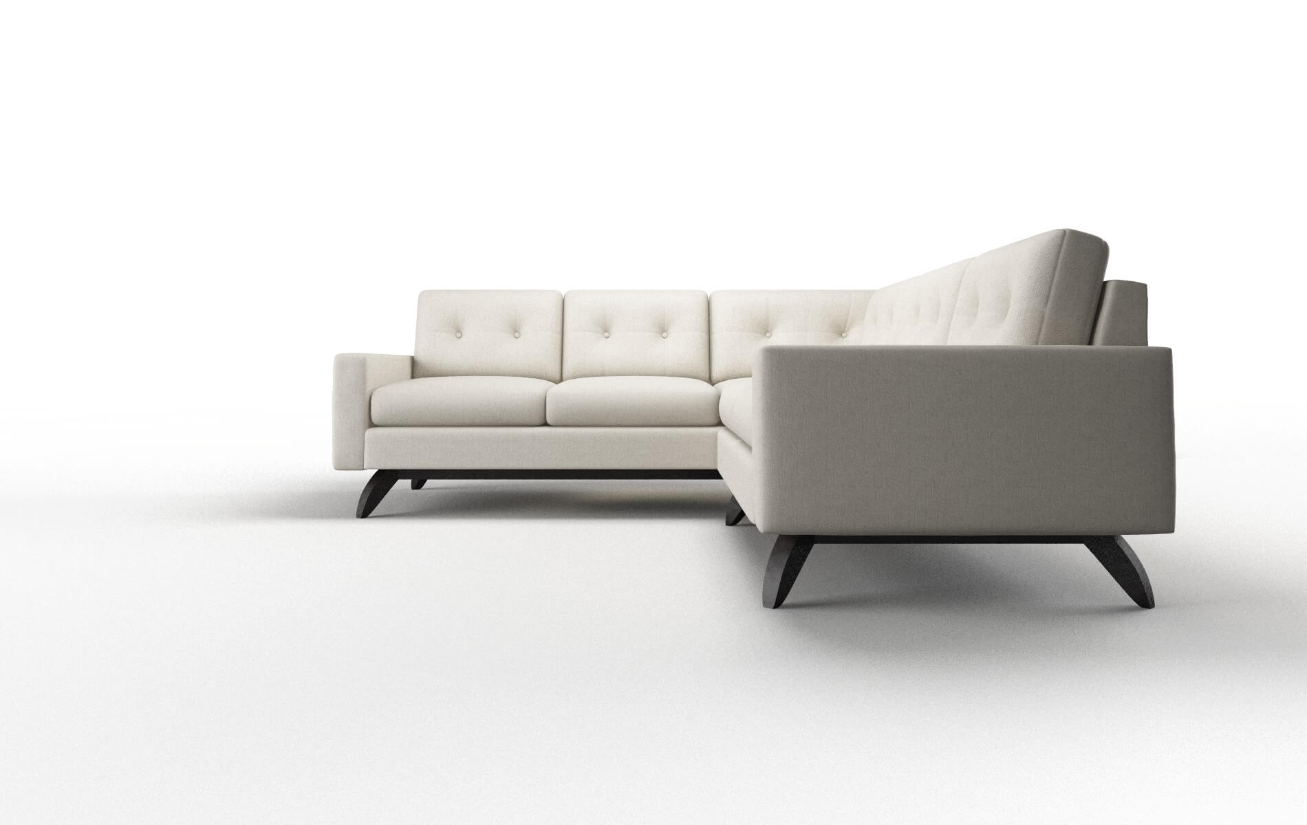 Milan Sasha Linen Sectional espresso legs 5