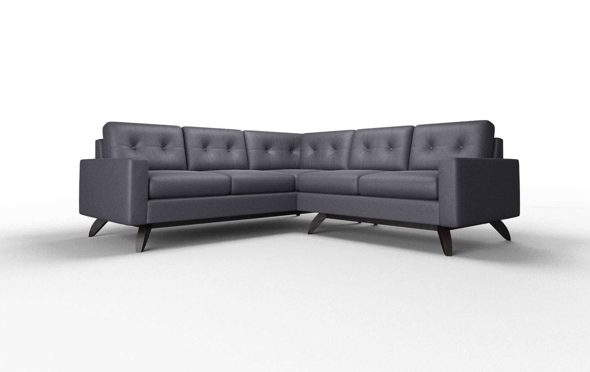 Milan Sasha navy Sectional Espresso Legs  1