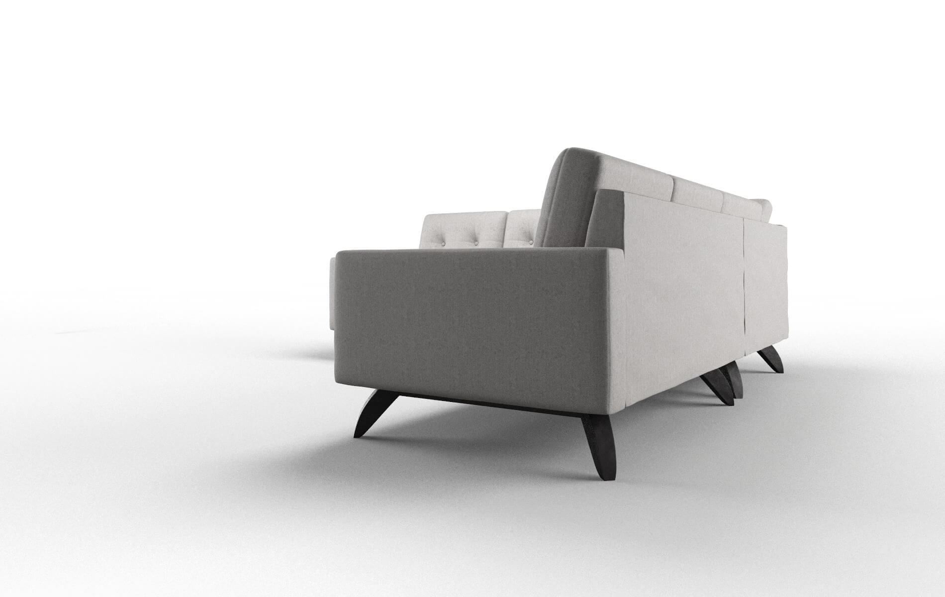 Milan Sasha Silver Sectional espresso legs 4