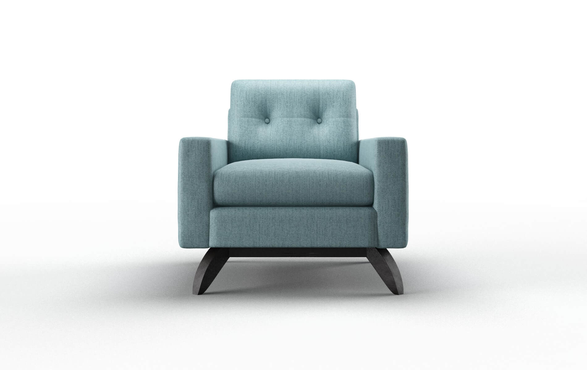 Milan Sasha Teal Chair espresso legs 1