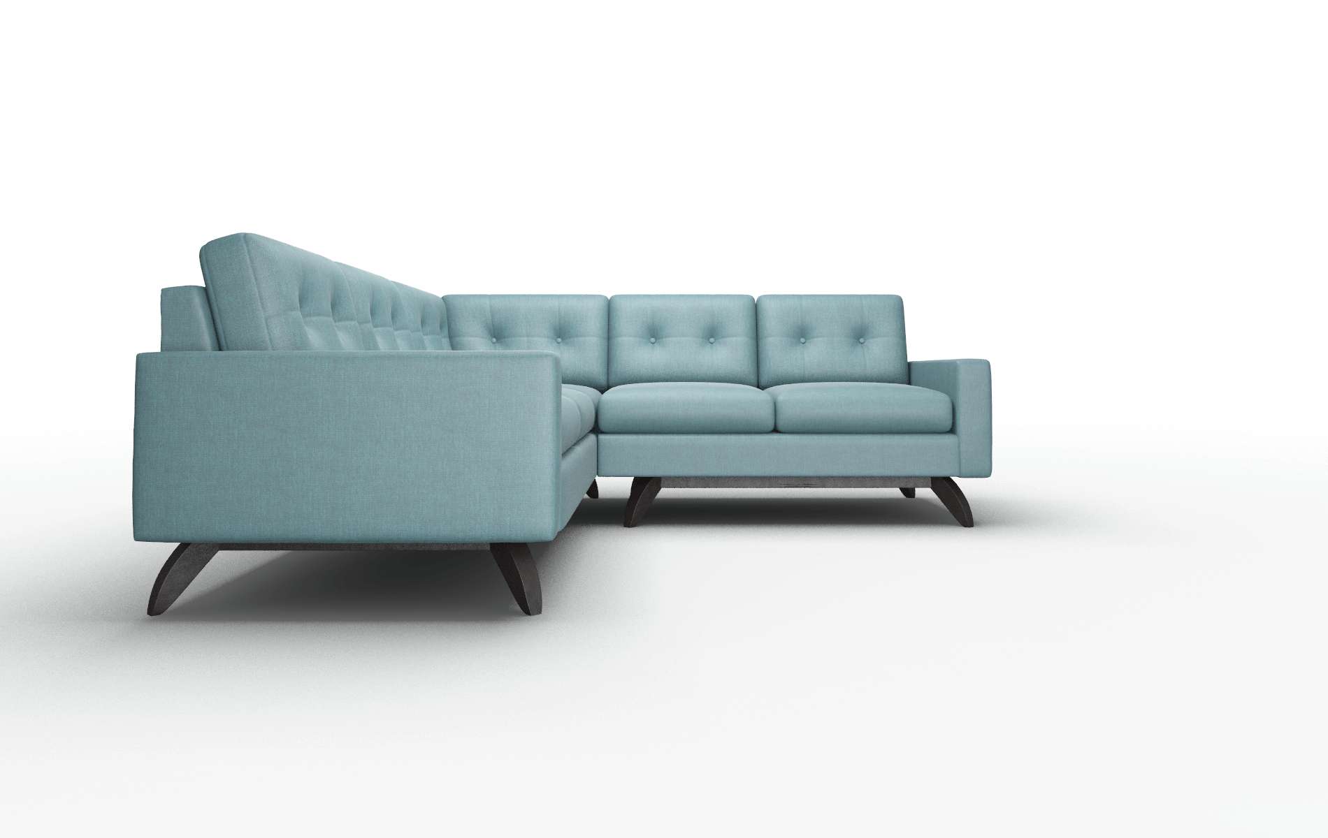 Milan Simplex Blue_moon Sectional espresso legs 2