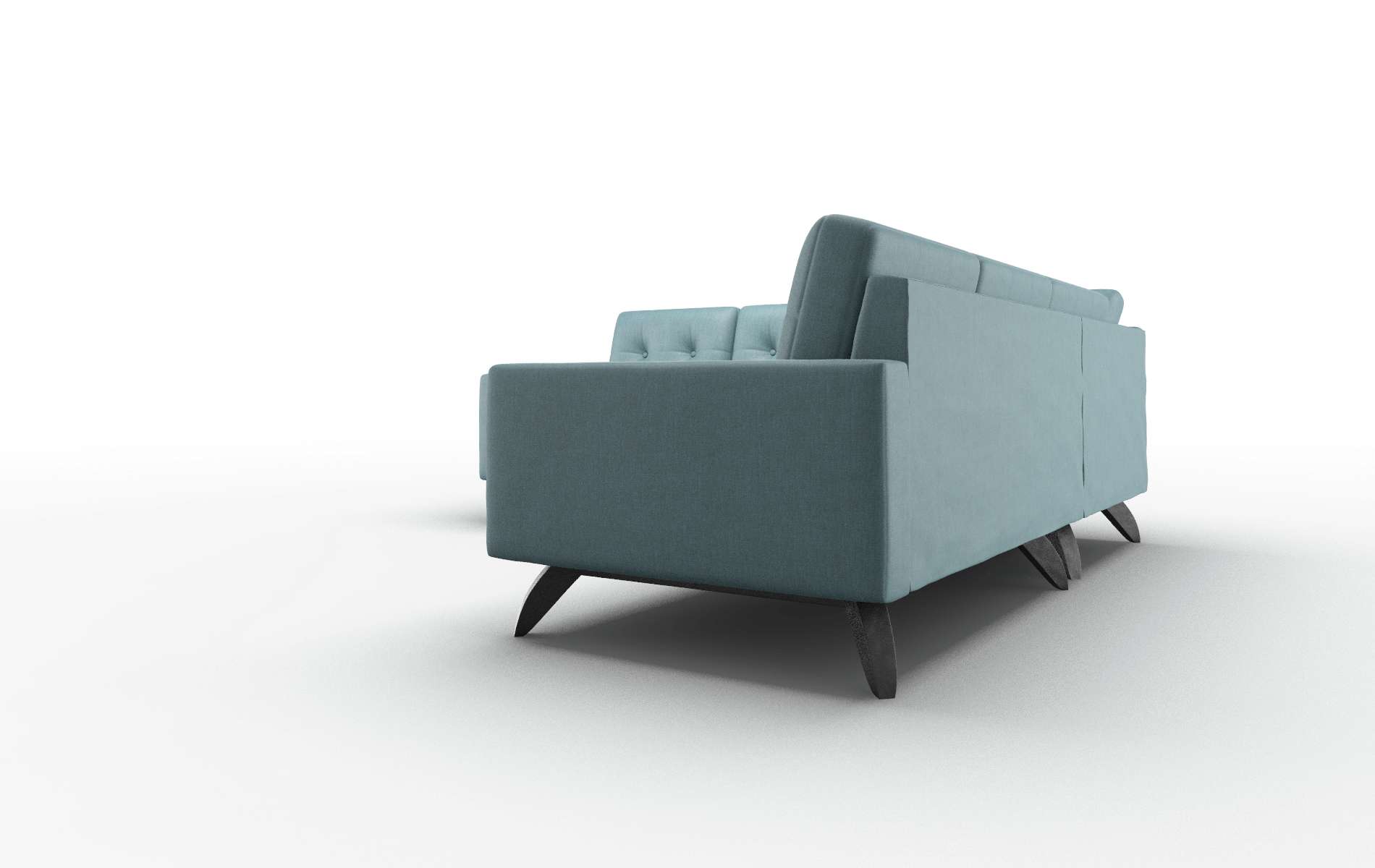 Milan Simplex Blue_moon Sectional espresso legs 4
