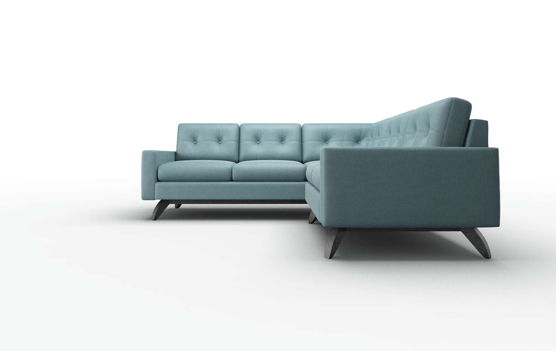 Milan Simplex Blue_moon Sectional espresso legs 5